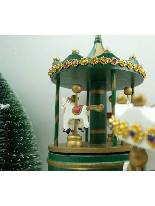 Alista Home Carusel Decorativ de Crăciun Verde cu Muzică