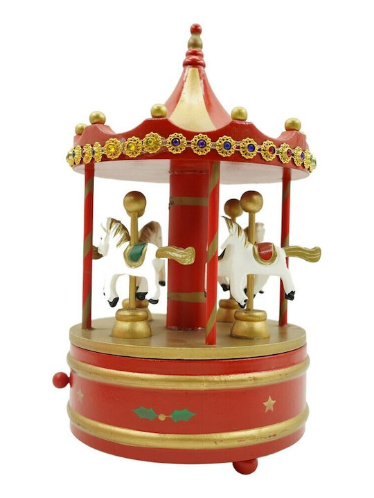 Alista Home Carusel Decorativ de Crăciun Roșu cu Muzică