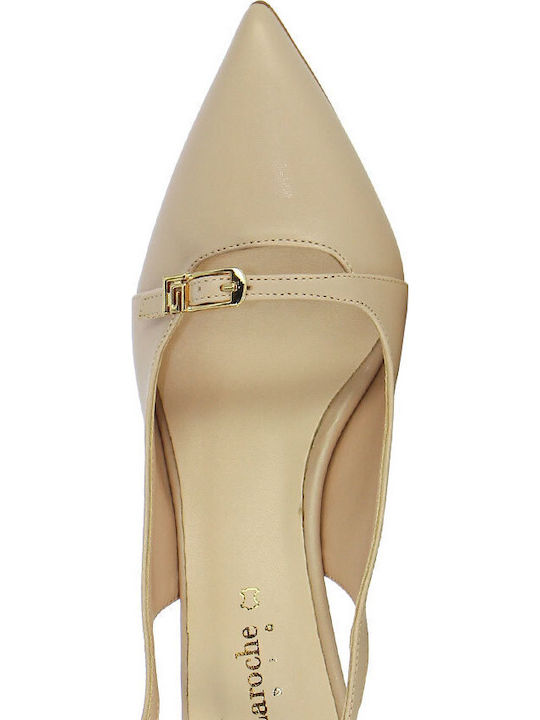 Leather Heels with Medium Heel Pink