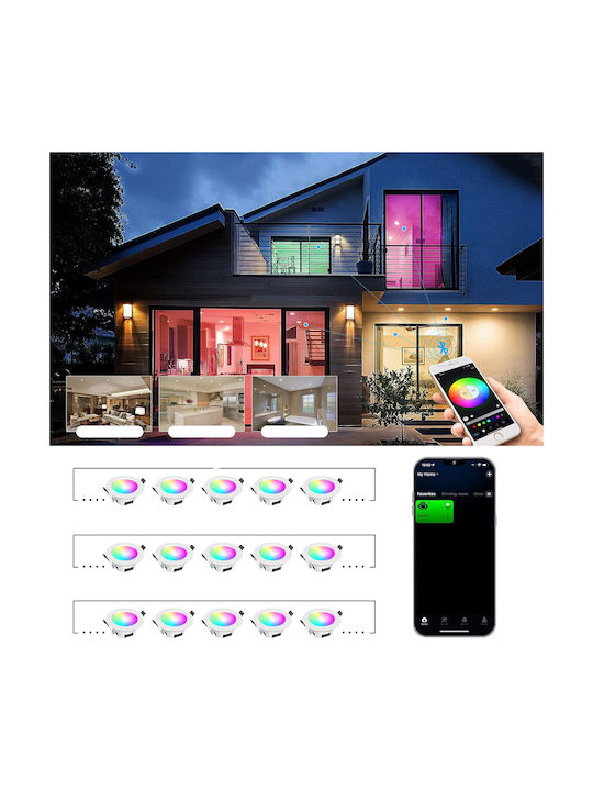 Led Deckenstrahler 10 Stück Rgbic Wifi 230v