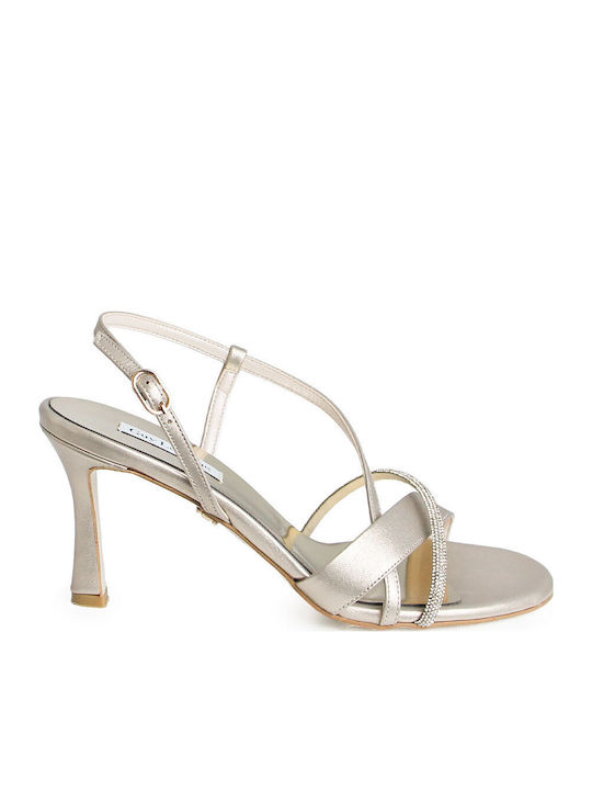 Damen Sandalen Beiges Leder
