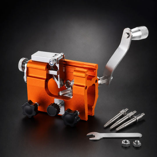 Afilator Manual pentru Lanț Drujbă Zola 3 Pietre de Ascuțit Incluse Reglabil Compatibil cu Lanțuri de 8-20 Inch Compact 8.5 X 5.5 X 4 Cm