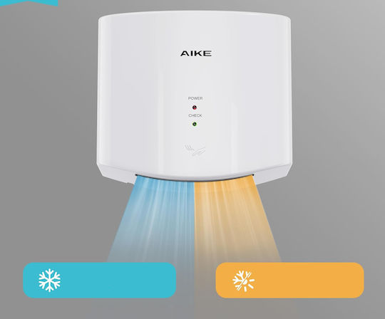 Συμπαγής Αυτόματος Στεγνωτήρας Χεριών 1400w Λευκό 110v 2 Ακίδων