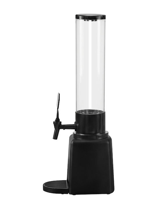Dozator De Băuturi Cheffinger 1.3l Robinet Recipient Translucid Negru Transparent