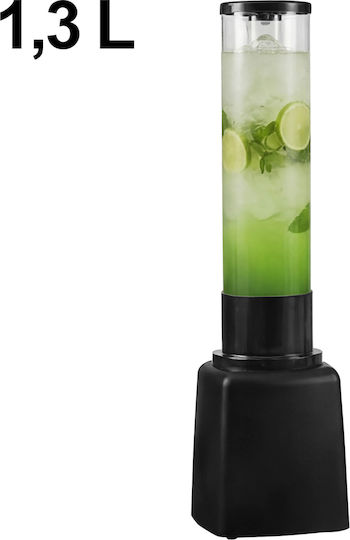 Cheffinger Drinks Dispenser 1.3l Tap Translucent Tank Black Transparent