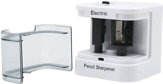 Dublu Ascuțitor Electric Usb Reîncărcabil Baterie 7x7x7 Cm Alb