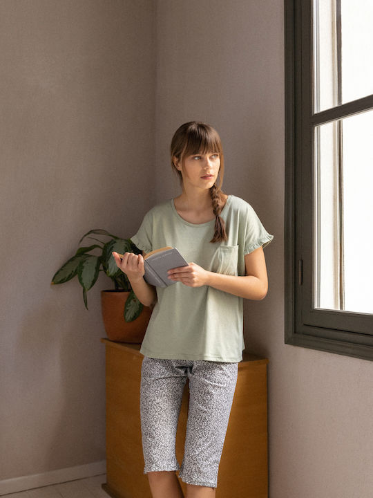 Pink Label Set Pijamale pentru Femei Aqua