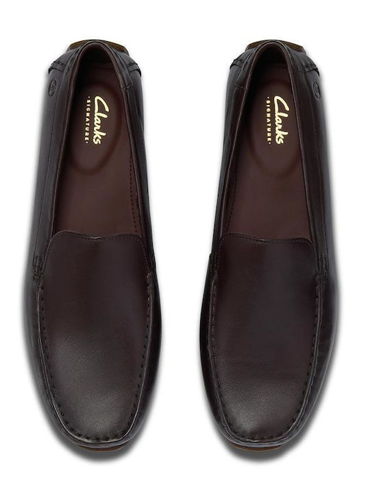 Plain Leather Men's Casual Shoes Brown