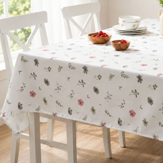 Pucioasa Tablecloth Rotunda Cotton Floral Pastel Ø180cm Pucioasa Tablecloth Rotunda Cotton Floral Pastel Ø180cm
