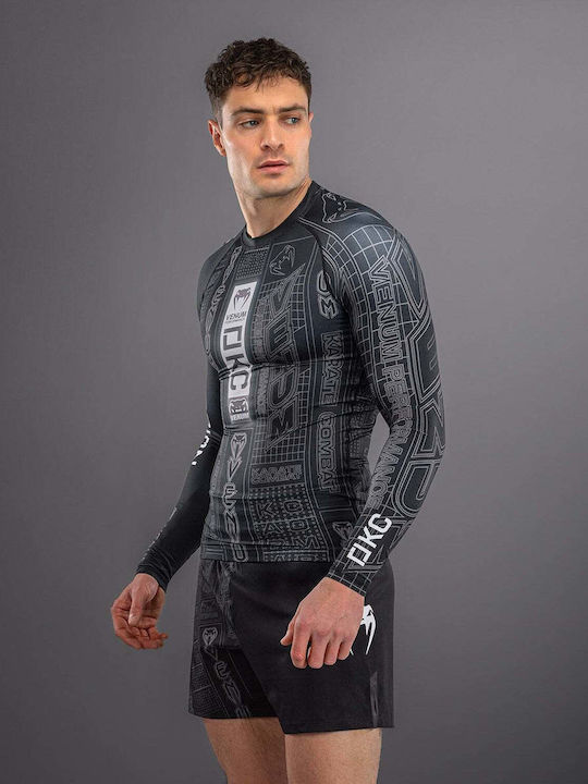 Venum Men's Long Sleeve Shirt VENUM-06227-109 for Jiu-Jitsu / Karate Black