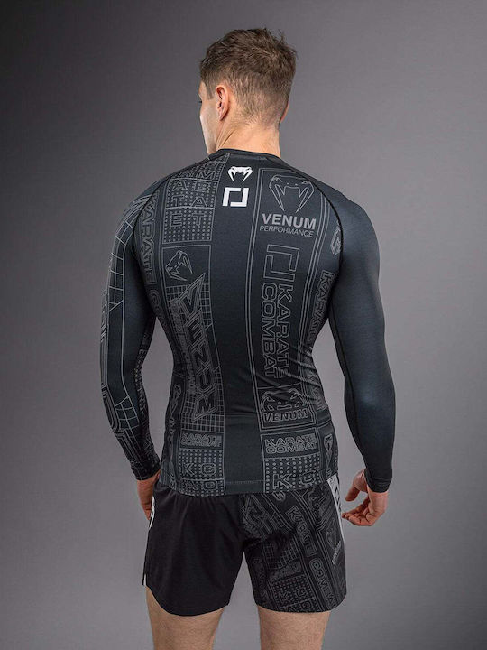 Venum Men's Long Sleeve Shirt VENUM-06227-109 for Jiu-Jitsu / Karate Black