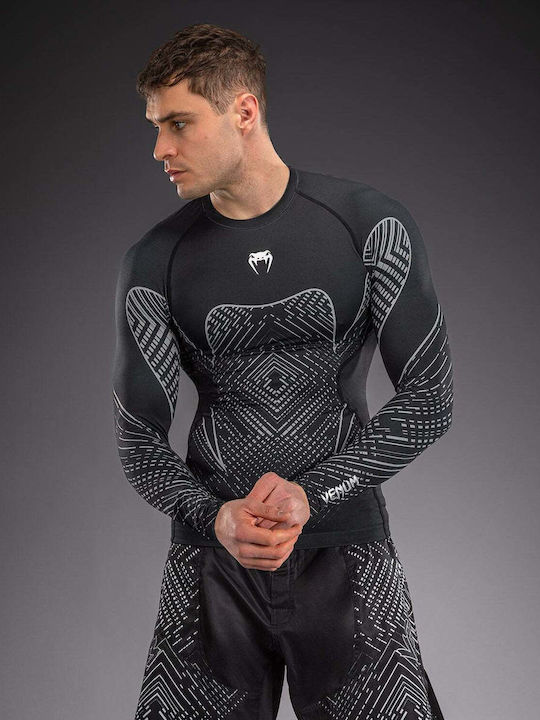 Venum Men's Long Sleeve Shirt VENUM-06155-690 for Jiu-Jitsu Black