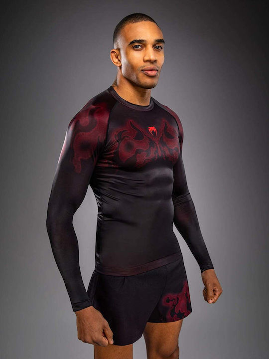 Venum Men's Long Sleeve Shirt VENUM-06306-100 for Jiu-Jitsu Black
