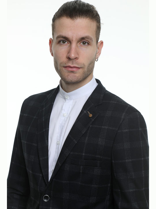 Men’s Suit Jacket with Slim Fit Black