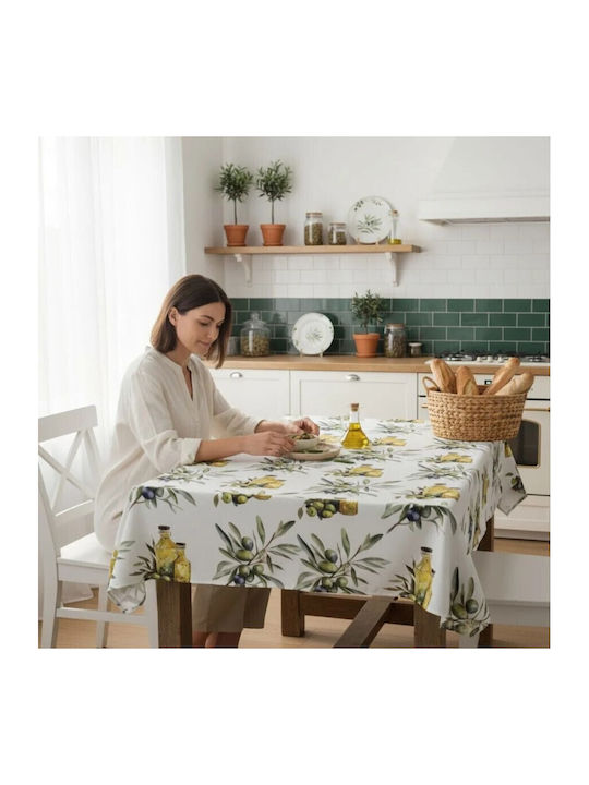Pucioasa Măsuță Rotundă Din Bumbac Olive Φ160cm