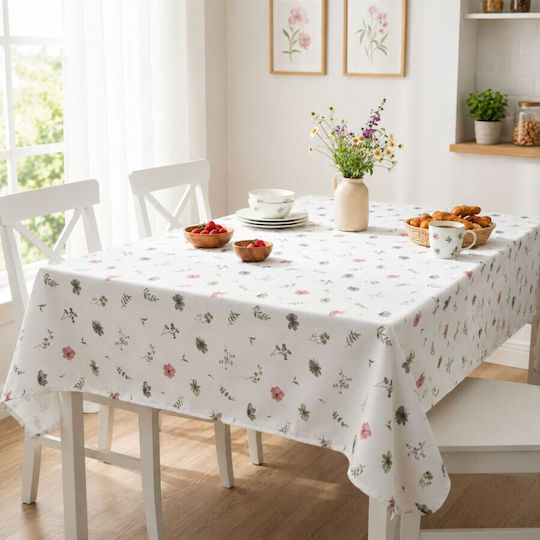 Pucioasa Tablecloth Rotunda Cotton Floral Pastel Ø160cm
