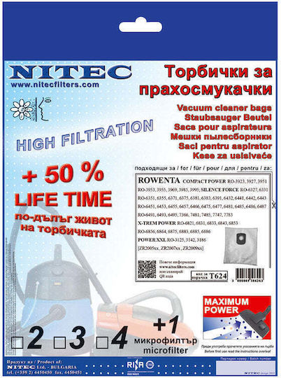 Nitec Saci pentru aspiratoare 3 bucăți Compatibili cu aspirator Rowenta