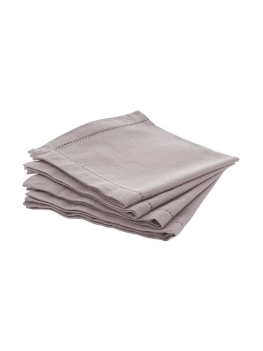 Atmosphera Napkin Cotton Set 4pcs Chambray Gray 40x40cm