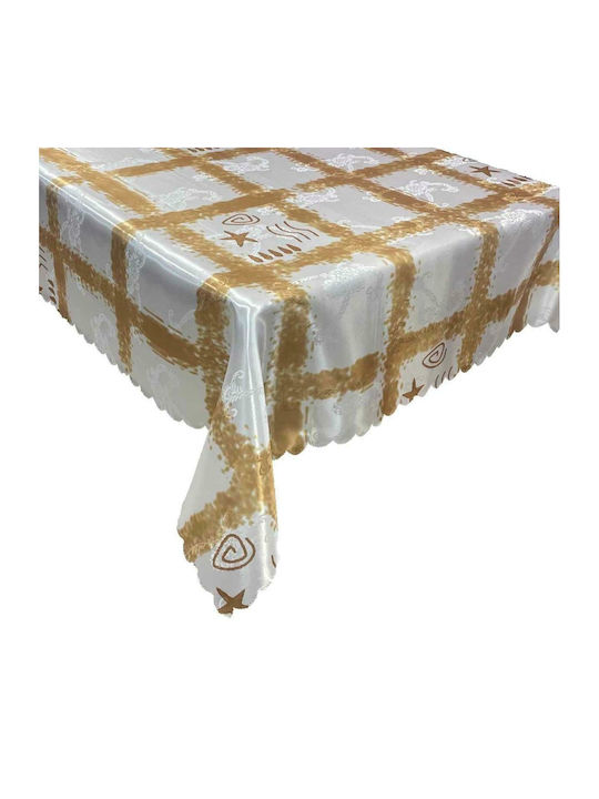 Linea Home Τραπεζομάντηλο Αλέκιαστο Golden Star Λευκό 160x220εκ.