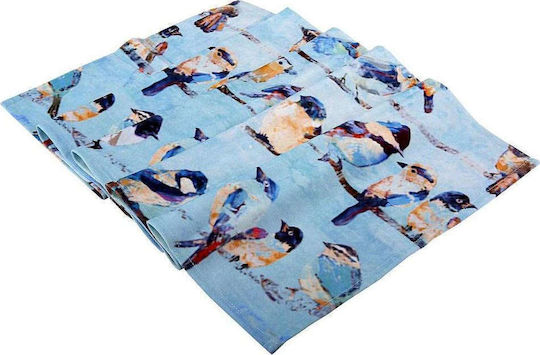 Espiel Läufer Vögel Hellblau 40x180cm