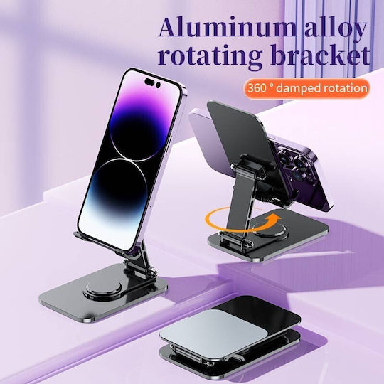 Suport Telefon Alista Home Stand Pliabil Pentru Streaming Compatibil Cu Tablete Din Aliaj De Aluminiu Pentru Birou 14.6 X 11.5 X 7 Cm Argintiu Aurora