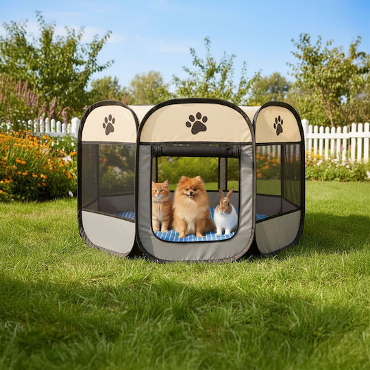 Relaxdays Parc Pliabil Pentru Câini În Culoare Neagră 58 x 91 x 91 cm