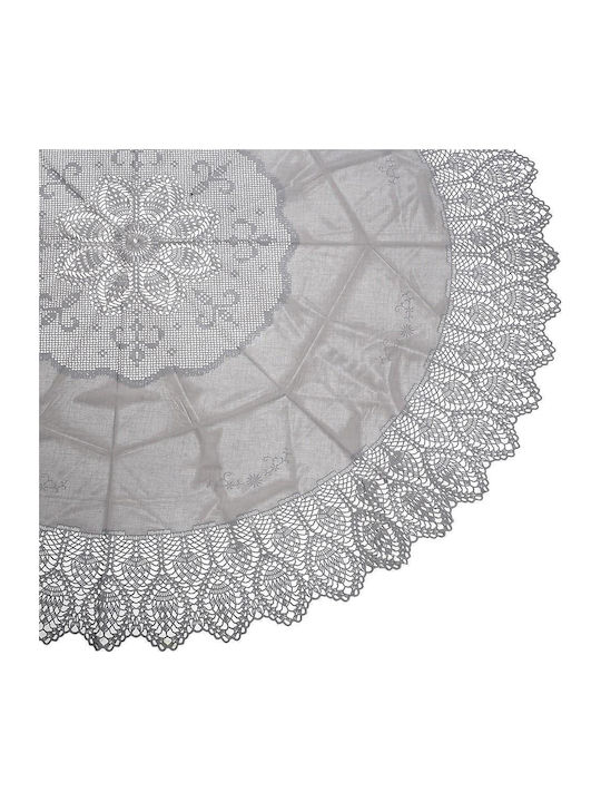Espiel Față de masă cu Dantelă Gri 152x152cm