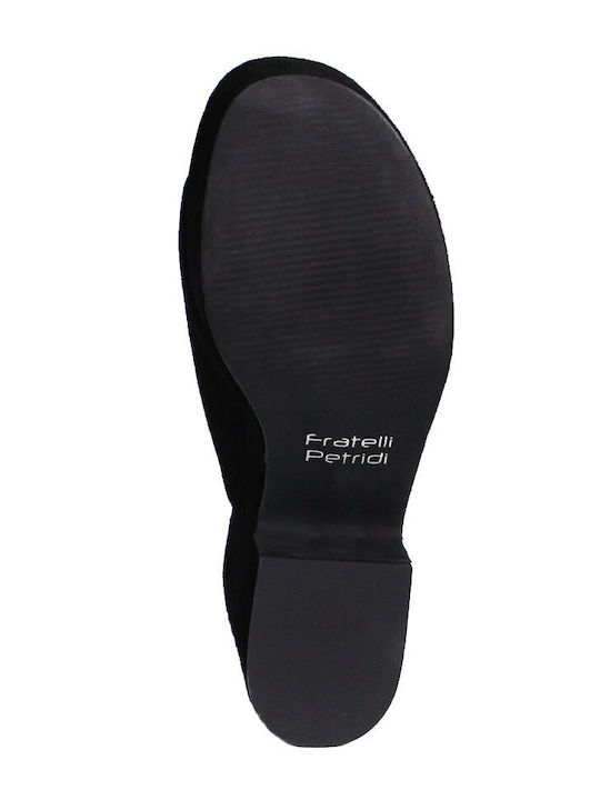 Leather Mules With High Heel In Black Colour