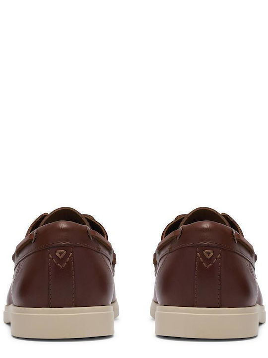 Torford Boat Δερμάτινα Ανδρικά Boat Shoes σε Καφέ Χρώμα
