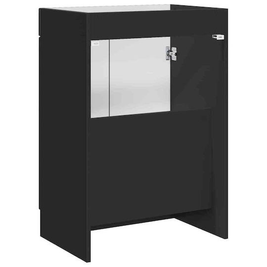 vidaXL Badezimmer Waschtisch-Einheit ohne Waschbecken M78.5xB37.5xH81cm Schwarz