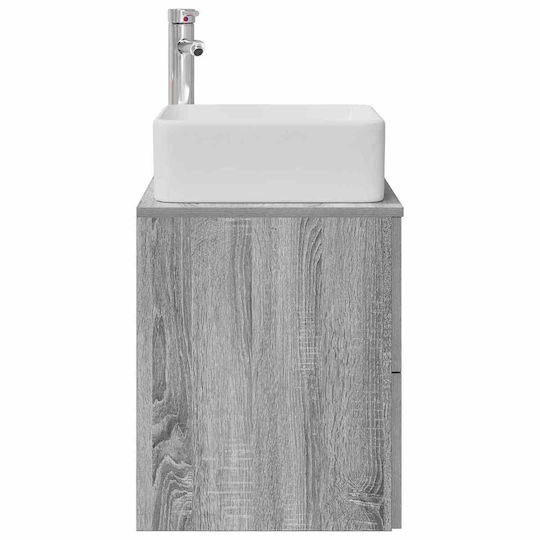vidaXL Bathroom Vanity Unit with Sink L53xW34.5xH63cm Gray Sonoma