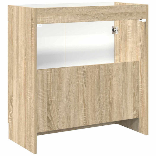 vidaXL Badezimmer Waschtisch-Einheit M56xB37.5xH81cm Holzschatten Sonoma