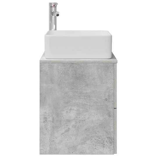 vidaXL Vanity Unit with Sink M53xD34.5xH63cm Concrete Gray