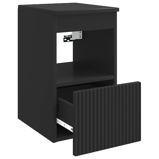 vidaXL Badezimmer Waschtisch-Einheit M30xB41xH50cm Schwarz