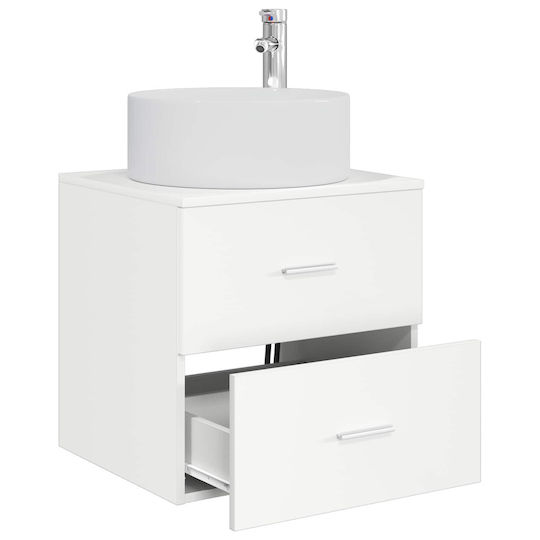 vidaXL Πάγκος με Νιπτήρα Μ49.5xΒ44.5xΥ65.5cm Λευκό