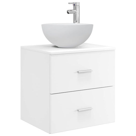 vidaXL Badezimmer Waschtisch-Einheit M49.5xB41xH64.5cm Weiß