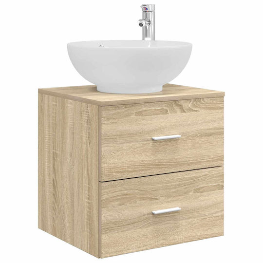 vidaXL Πάγκος με Νιπτήρα Μ49.5xΒ44.5xΥ66.5cm Δρύς Sonoma