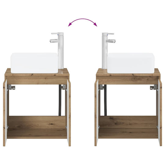 vidaXL Bench with Sink L53xW35xH63cm Oak