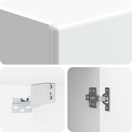Кухненски Гарнитур Окачен Бял 33x34.5x90см