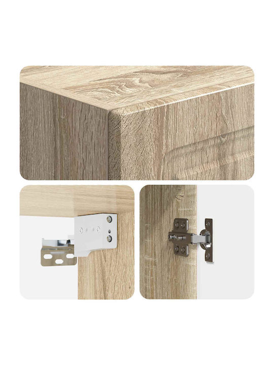 Wall Brown Kitchen Cabinet 33x34.5x90cm