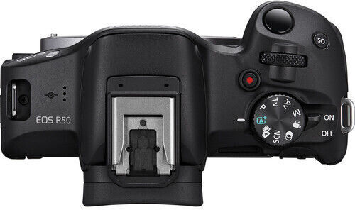 Canon EOS R50 Travel Mirrorless Camera Kit (RF-S 18-45mm f/4.5-6.3 IS STM) Black
