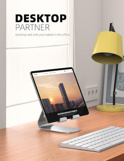 Lamicall Tablet Phone Stand Adjustable Angle High Stability Compatible Devices 10-33 Cm Silver