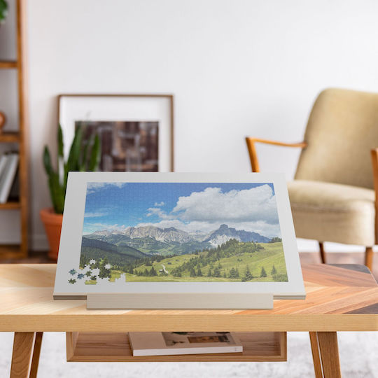 Tavă Înclinată Pentru Puzzle Cu 2 Sertare 1000 Piese Gri Natural 6.5x56x79 Cm