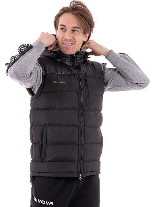 Smanicato Prime Без Ръкав 3 в 1 Зимно Мъжко Яке Puffer Водоустойчиво и Ветроустойчиво Черно