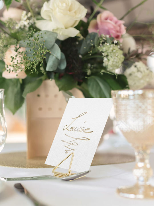 Set 48 Triangle-shaped Card Holders Relaxdays Gold 2x2.5x2.5 Cm