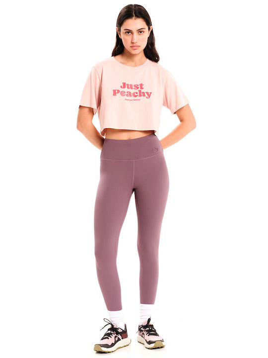Training Γυναικείο Cropped Κολάν Dusty Mauve