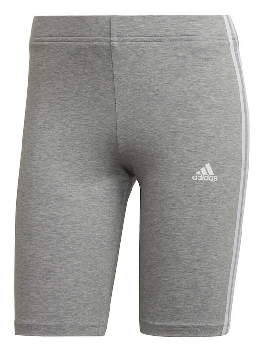 Essentials 3-Stripes Bike Training Γυναικείο Ποδηλατικό Κολάν Medium Grey Heather