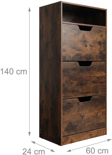 Ξύλινη Παπουτσοθήκη 60x24x140cm