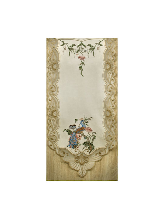 F&L F&L Ecru Tischdecke 43x180cm