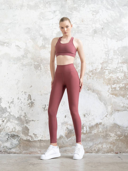 Training Damen Leggings Burgundisch